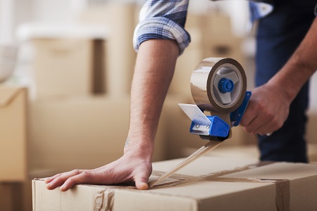 Cardboard boxes stick dispenser for adhesive tape